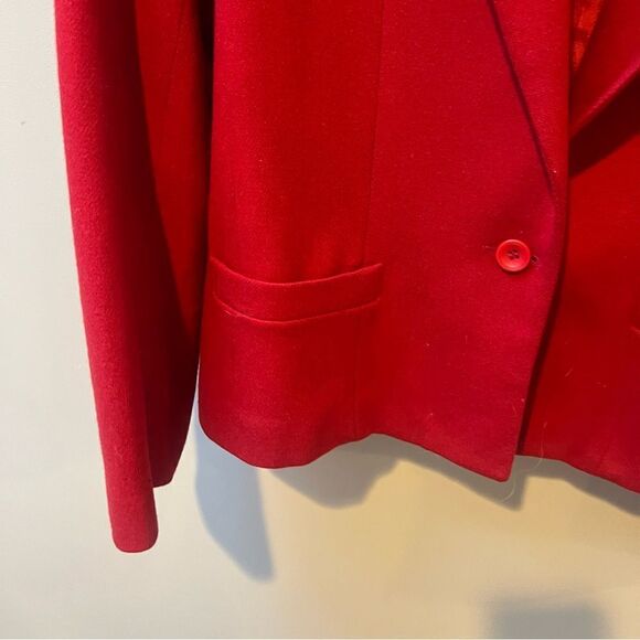 Allison McCabe red wool blazer.  Size M - Picture 2 of 6